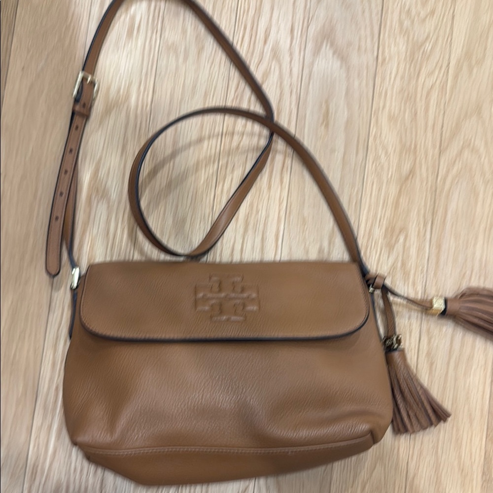 Tory Burch Tan Leather Crossbody Bag